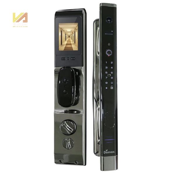 Khóa Thông Minh Tự Động Màn Hình Chuông Demax Màu Đen Nòng Súng  SL868GS