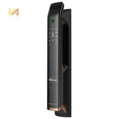 Khóa Thông Minh Nhận Diện Khuôn Mặt Face ID_3D Demax Màu Đen Viền Đồng Đỏ SL999RC