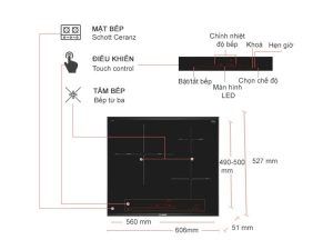 Bếp từ 3 vùng nấu Bosch PID675DC1E | Serie 8