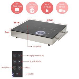 Bếp điện hồng ngoại đơn lắp dương Junger ASC-86