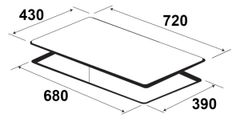 Bếp từ đôi 2 vùng nấu Kaff KF-FL666II