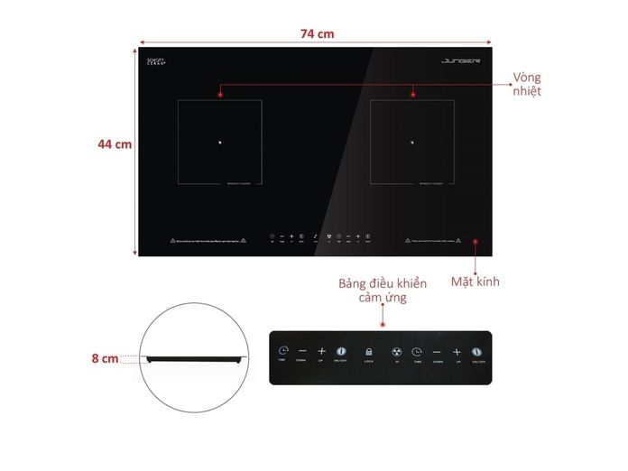 Bếp điện hồng ngoại 2 vùng nấu Junger ID-18