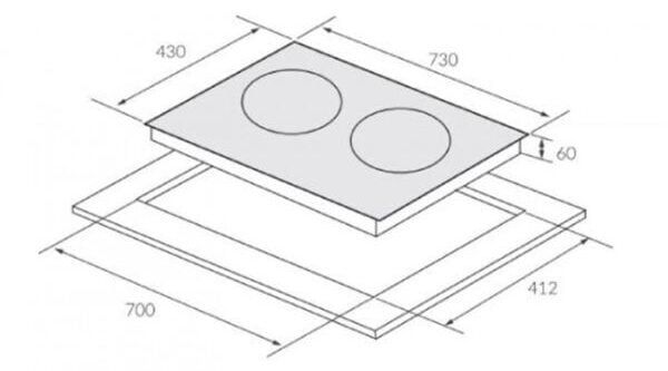 Bếp từ đôi 2 vùng nấu Eurosun EU-T708PRO