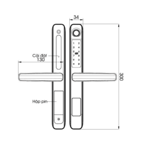 KHÓA CHỐNG NƯỚC DEMAX SL101 BL – APP WIFI