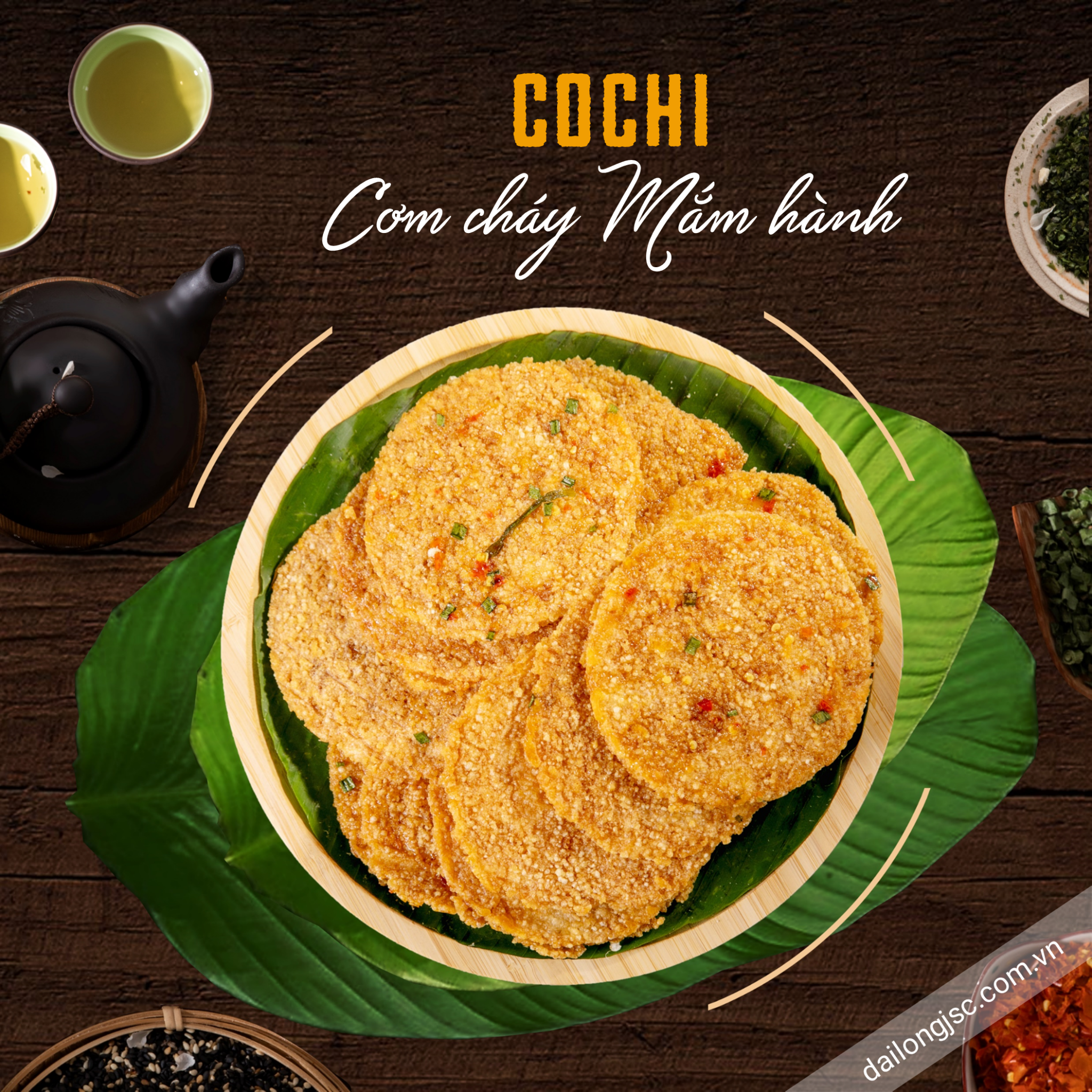  Cơm cháy Cochi mắm hành 800 g 
