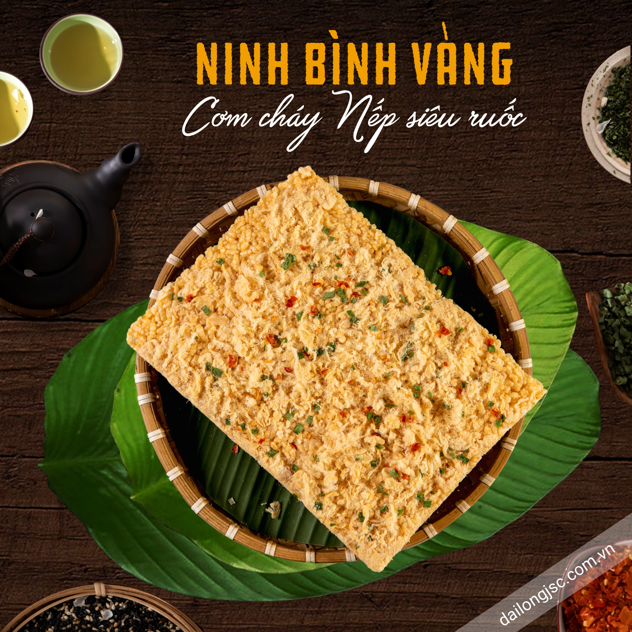  Cơm cháy Ninh Bình Vàng nếp siêu ruốc 150 g 