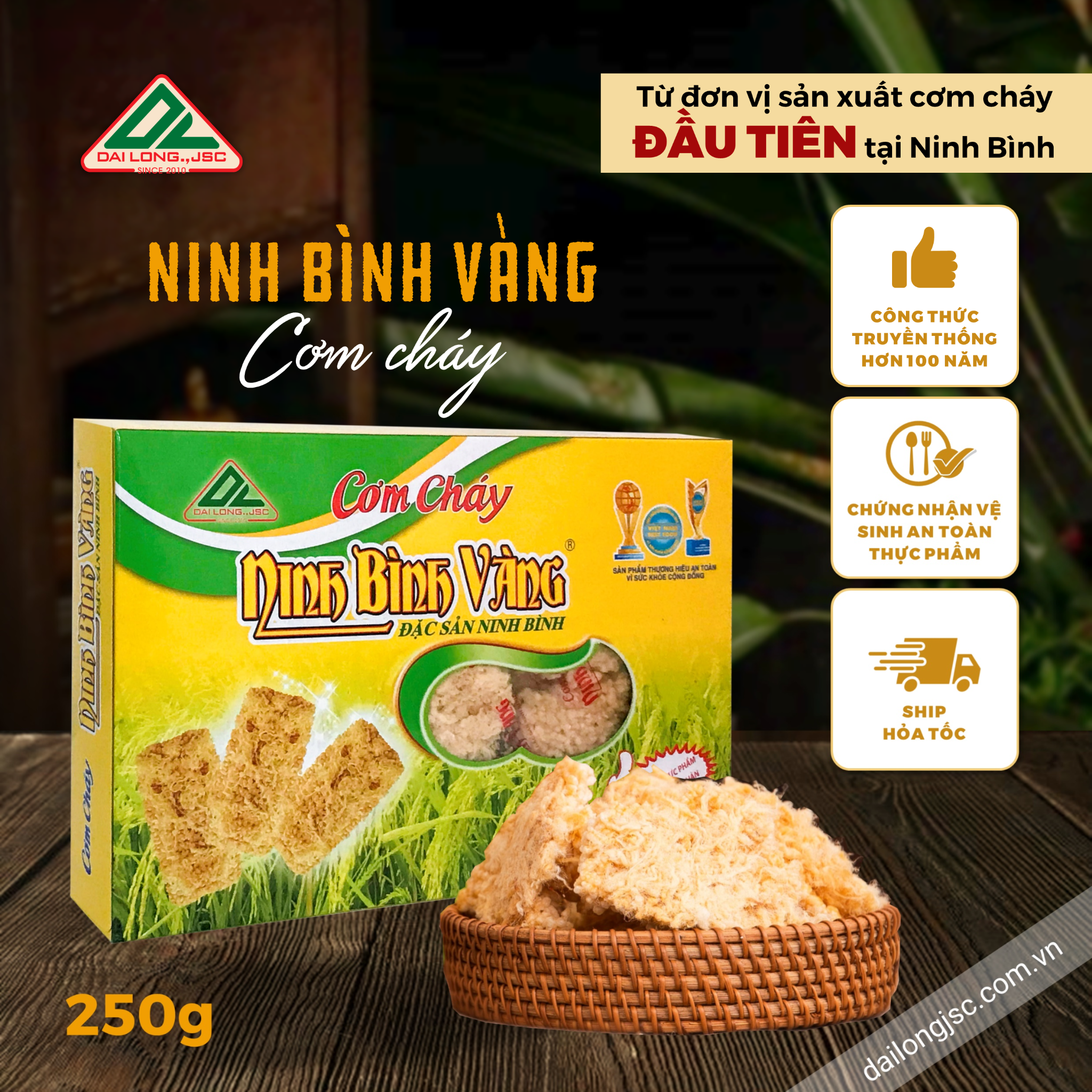  Cơm cháy Ninh Bình Vàng 250 g 