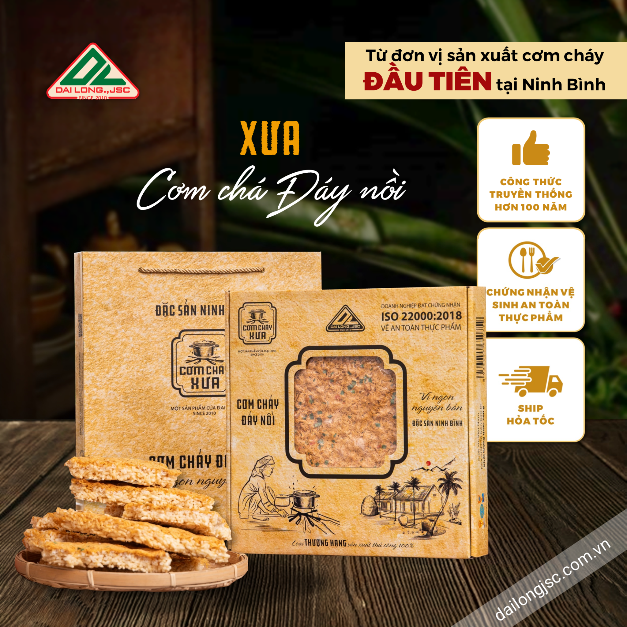  Xách quà cơm cháy Xưa - Cơm cháy đáy nồi 700 g 