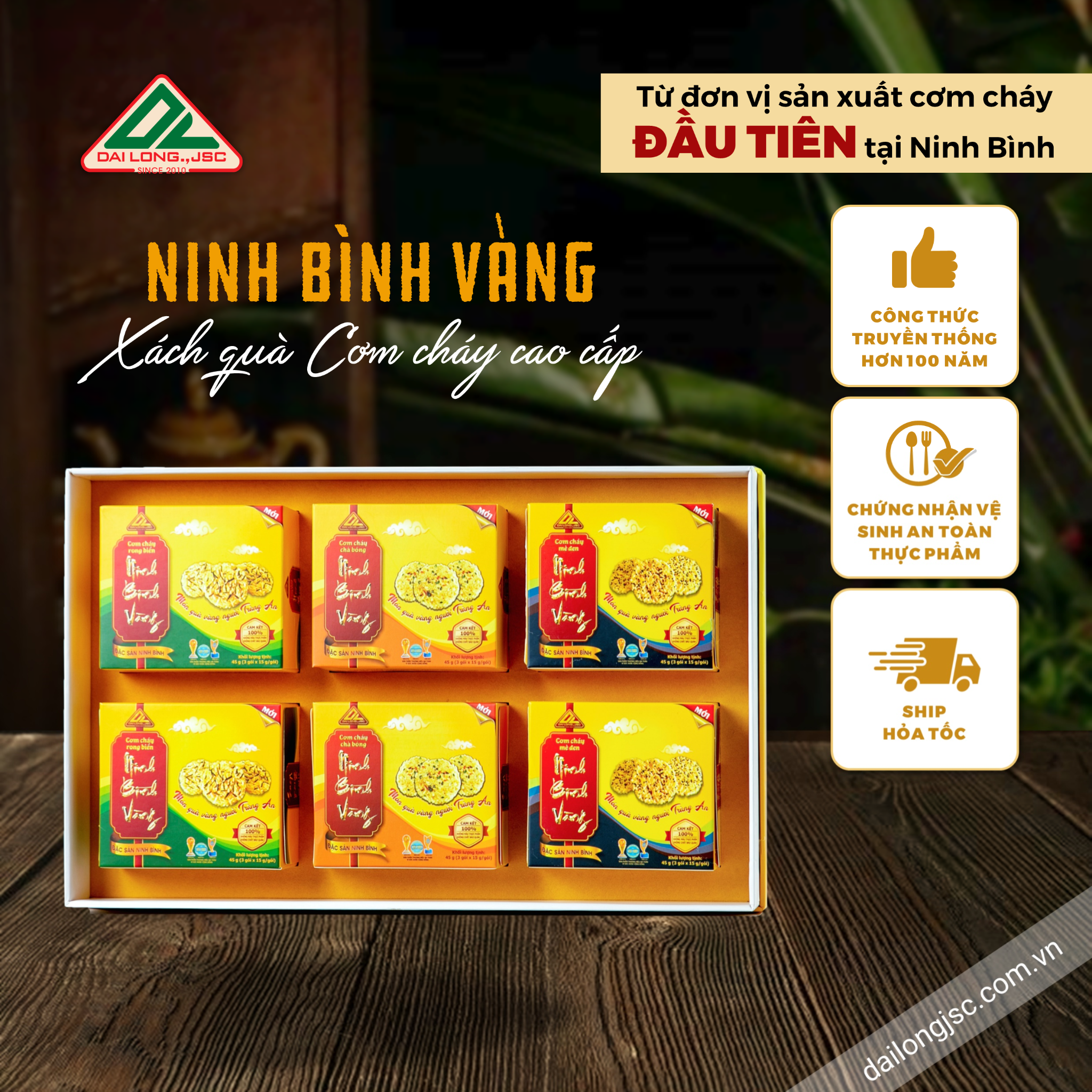  Xách quà Ninh Bình Vàng cao cấp 