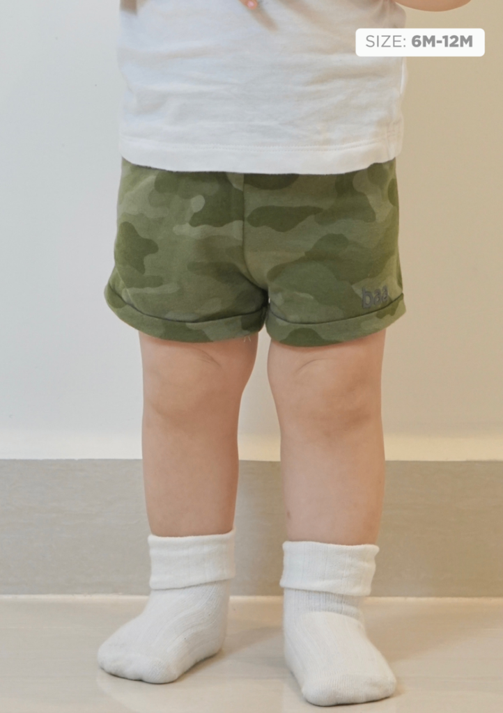 Quần Short Sơ Sinh Bé Trai Xanh Camo