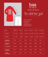 Hoa Quả - Set Áo Dài Thêu Cao Cấp Bé Gái Đỏ