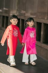 An Khang - Set Áo Dài Thêu Cao Cấp Bé Trai Đỏ