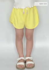 Quần Short Thun Bé Gái Vàng Nhạt