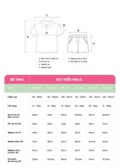 Set Polo Bé Trai Trắng Phối Be Hoạ Tiết Cây Dừa