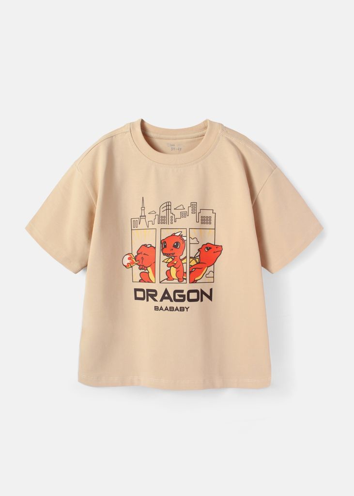Áo Thun Form Rộng Bé Trai 210gsm Be Little Dragon