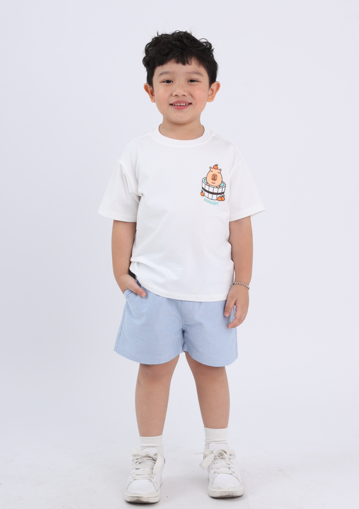 Quần Short Khakis Bé Trai Xanh Nhạt