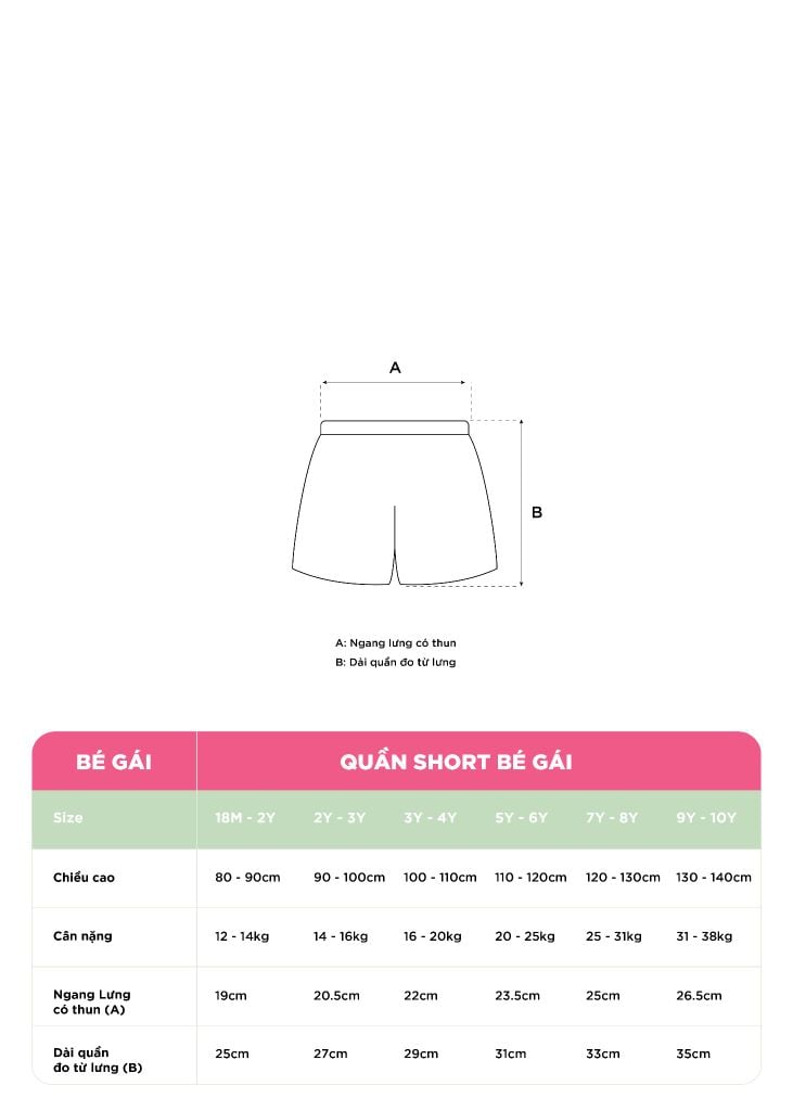 Quần Biker Bé Gái Kem Gân Nơ Nhỏ