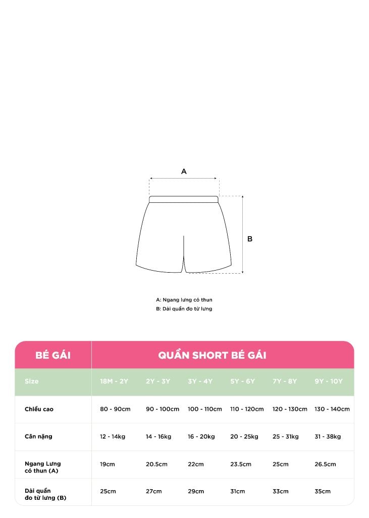 Quần Biker Bé Gái Hồng Cam Gân Nơ Nhỏ