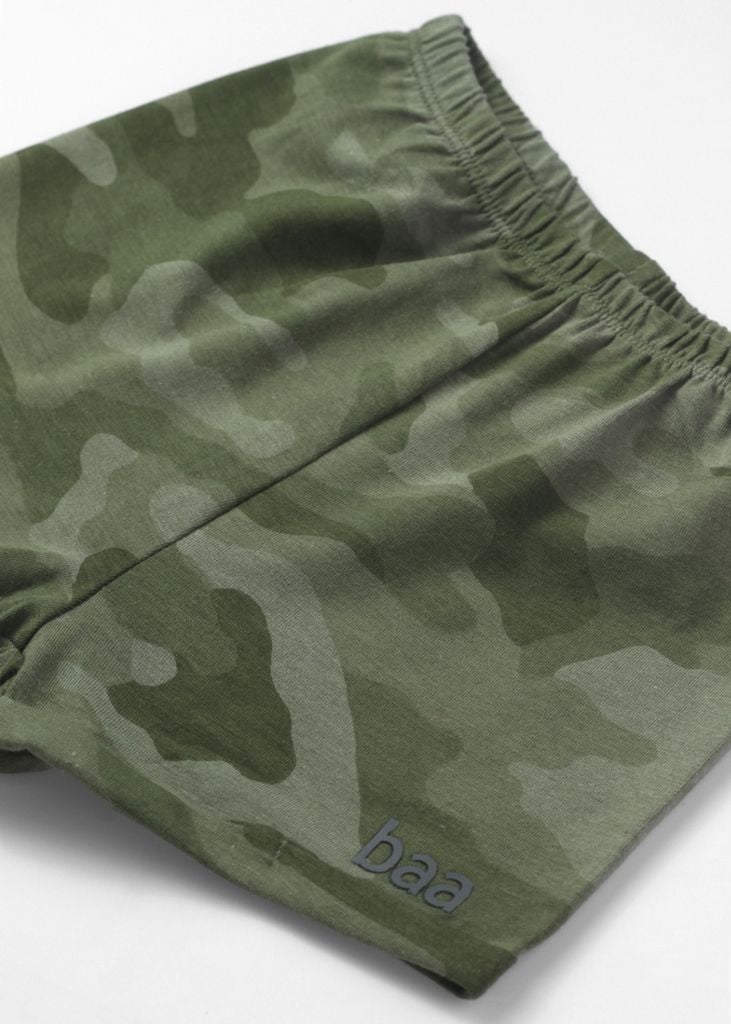 Quần Short Sơ Sinh Bé Trai Xanh Camo