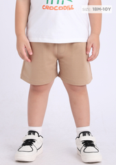 Quần Short Thun Bé Trai Nâu Nhạt