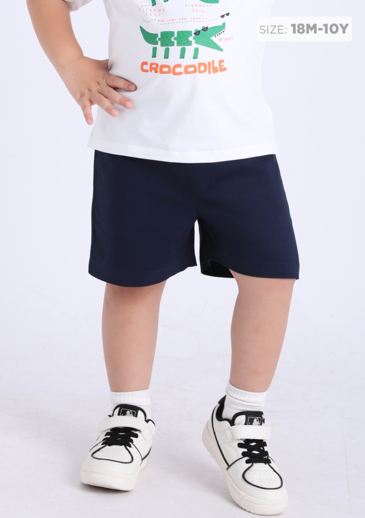 Quần Short Khakis Bé Trai Navy 02