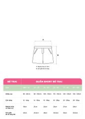 Quần Short Khakis Bé Trai Trắng Kem 05