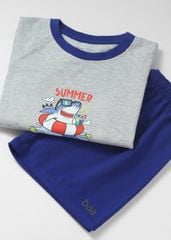 Đồ Bộ Ngắn Tay Bé Trai Xám Cá Mập Summer