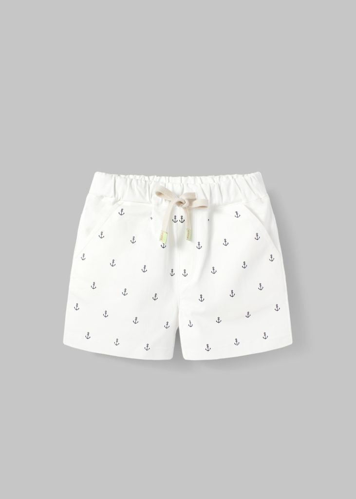 Quần Short Khakis Bé Trai Trắng Kem Mỏ Neo