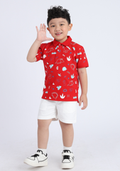 Quần Short Thun Bé Trai Trắng Kem 04