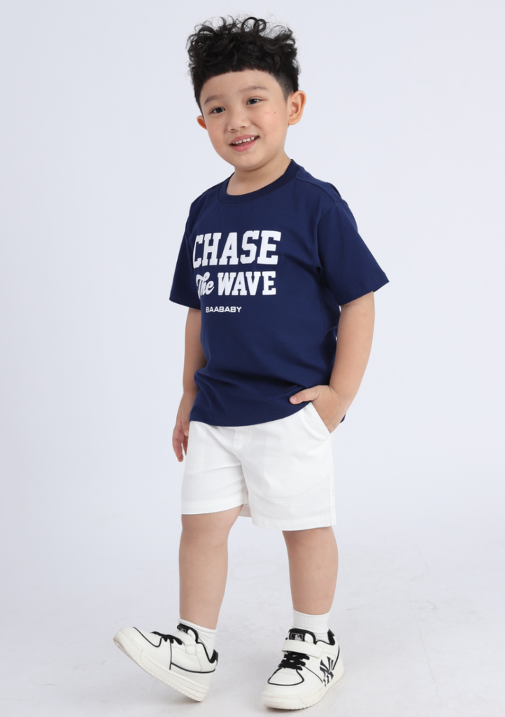 Quần Short Khakis Bé Trai Trắng Kem 04