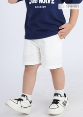 Quần Short Khakis Bé Trai Trắng Kem 04