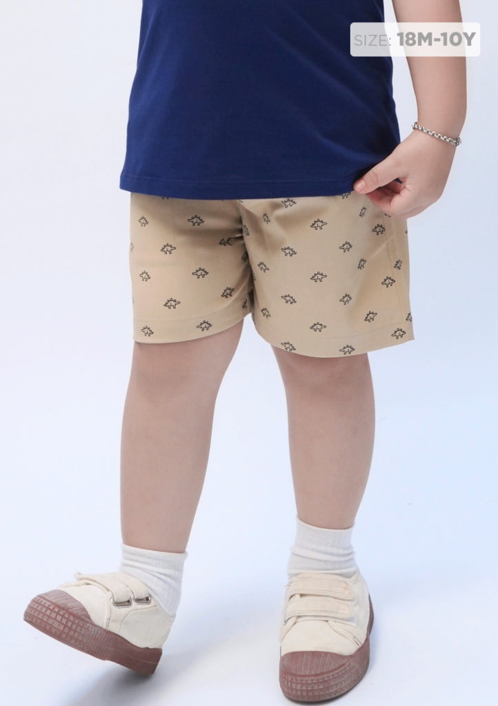 Quần Short Khakis Bé Trai Be Khủng Long