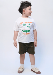 Quần Short Khakis Bé Trai Xanh Rêu Cây Dừa