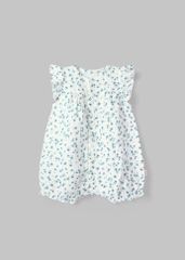 Romper Xô Muslin Cánh Tiên Bé Gái Trắng Kem Hoa