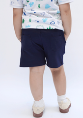 Quần Short Thun Diễu Chỉ Bé Trai Navy