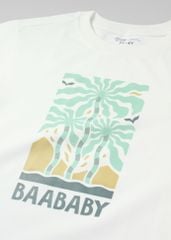 Áo Thun Form Rộng Bé Trai 195gsm Trắng Summer