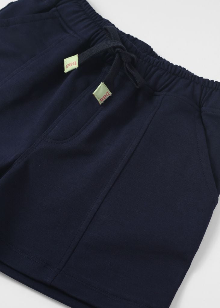 Quần Short Thun Diễu Chỉ Bé Trai Navy