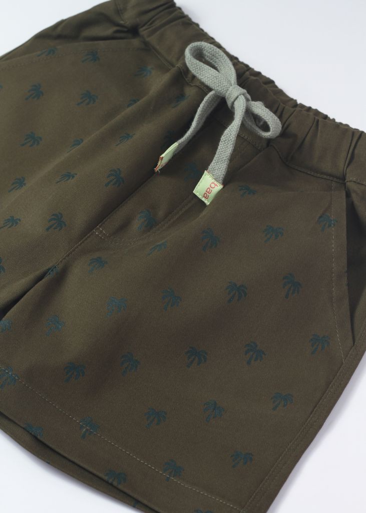 Quần Short Khakis Bé Trai Xanh Rêu Cây Dừa