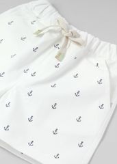 Quần Short Khakis Bé Trai Trắng Kem Mỏ Neo