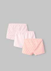 Set 3 Quần Chip Đùi Cotton Bé Gái Hồng Trái Tim (Ngẫu Nhiên)