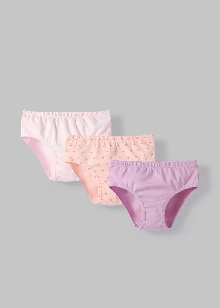 Set 3 Quần Chip Tam Giác Cotton Bé Gái Hồng Trái Tim (Ngẫu Nhiên)