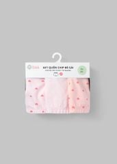 Set 3 Quần Chip Đùi Cotton Bé Gái Hồng Trái Tim (Ngẫu Nhiên)