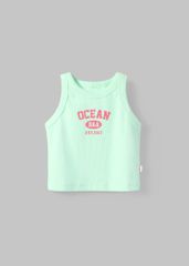 Áo Thun Ba Lỗ Gân Bé Gái Xanh Ocean