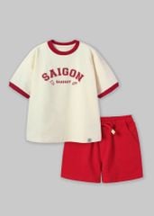 Set Thun Form Rộng Bé Trai Kem Phối Đỏ Saigon 03