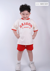 Set Thun Form Rộng Bé Trai Kem Phối Đỏ Saigon 03