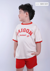 Set Thun Form Rộng Bé Trai Kem Phối Đỏ Saigon 03