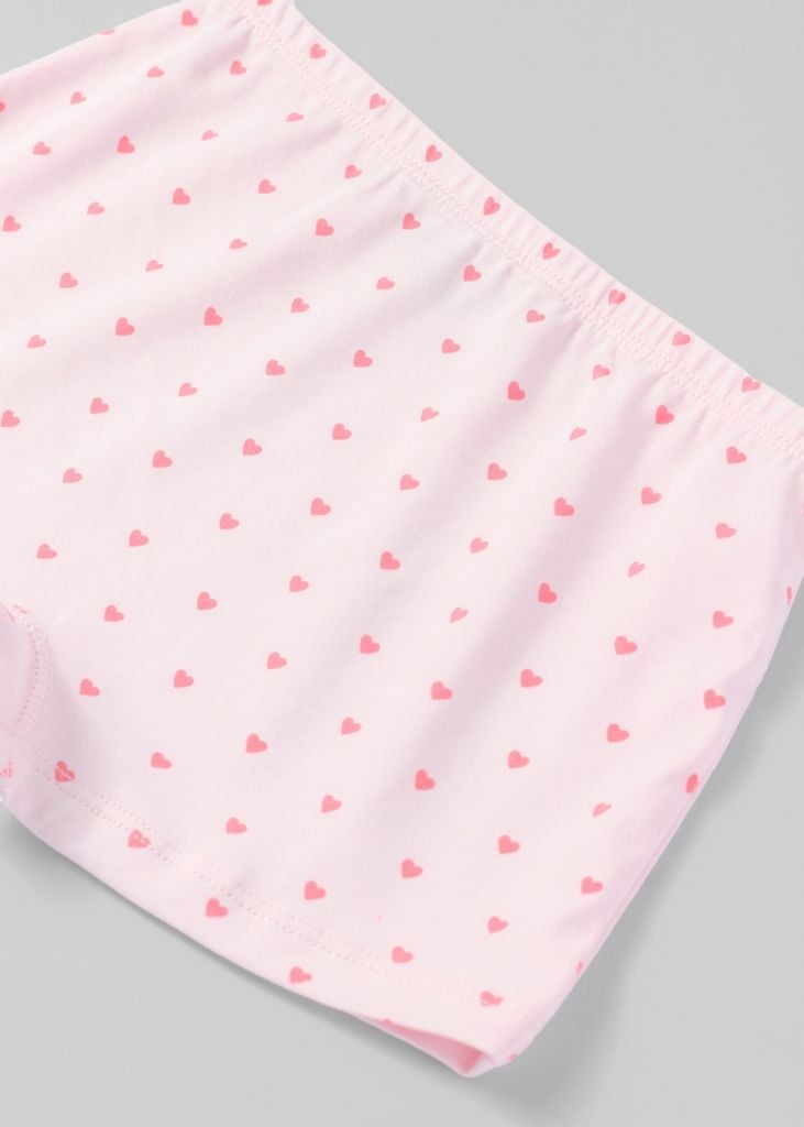 Set 3 Quần Chip Đùi Cotton Bé Gái Hồng Trái Tim (Ngẫu Nhiên)