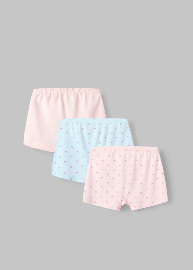 Set 3 Quần Chip Đùi Bamboo Bé Gái Hồng Nơ (Ngẫu Nhiên)