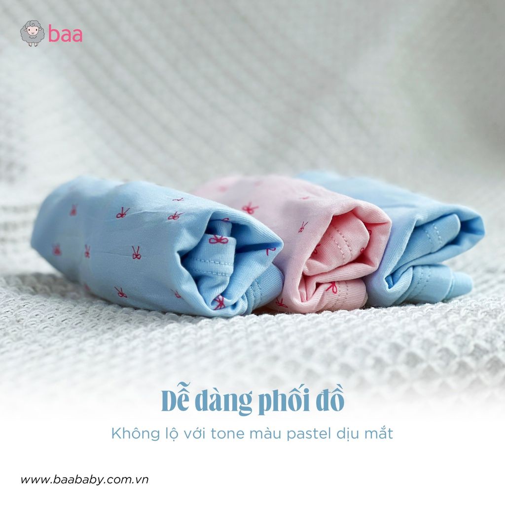Set 3 Quần Chip Đùi Bamboo Bé Gái Hồng Nơ (Ngẫu Nhiên)