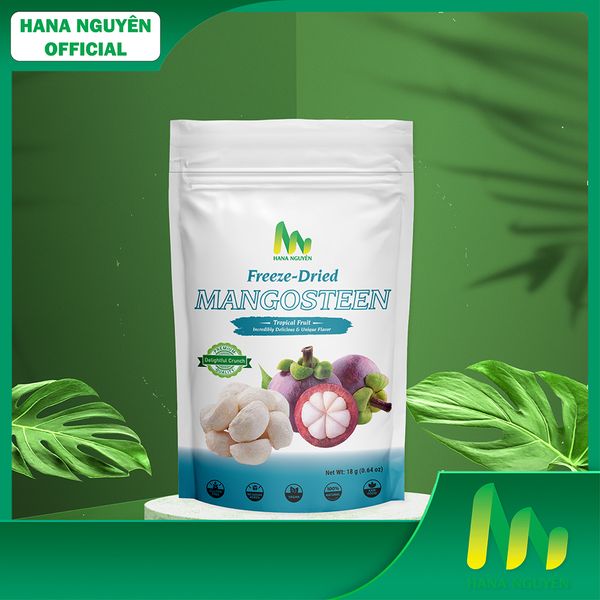  Măng cụt sấy thăng hoa HANA NGUYÊN, giòn, có vị chua và ngọt, đồ ăn vặt trái cây 